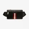 巴利/Bally 黑色光面牛皮腰包 6230618