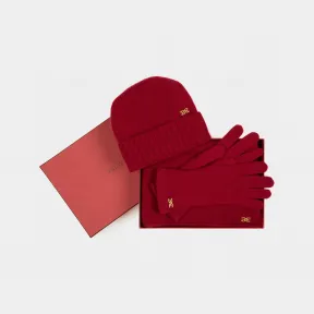 巴利/Bally 女式传统红羊绒配饰套装 6240184