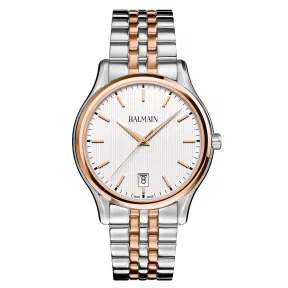 宝曼/Balmain 44MM 不锈钢镀玫瑰金 石英机芯 男表 B13483326