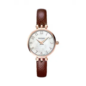 宝曼/Balmain Sedirea 精钢镀玫瑰金 石英机芯 女表 B4299.52.84