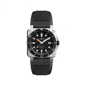 柏莱士/Bell&ross Instruments 系列 42MM 磨砂抛光精钢 自动机械机芯 男表 BR0392-D-BL-ST-SRB