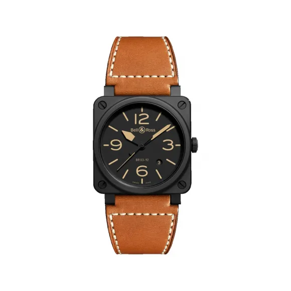 柏莱士/Bell&ross Instruments 系列 42MM 哑光黑色陶瓷 自动机械机芯 男表 BR0392-HERITAGE-CE