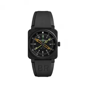 柏莱士/Bell&ross 42 MM 哑光黑色陶瓷 自动机械机芯 BR0392-RCO-CE-SRB
