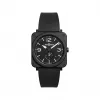 柏莱士/Bell&ross Instruments 系列 39MM 哑光黑色陶瓷 石英机芯 男表 BRS-BL-CEM