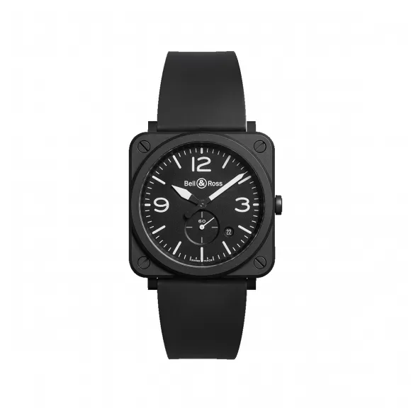 柏莱士/Bell&ross Instruments 系列 39MM 哑光黑色陶瓷 石英机芯 男表 BRS-BL-CEM