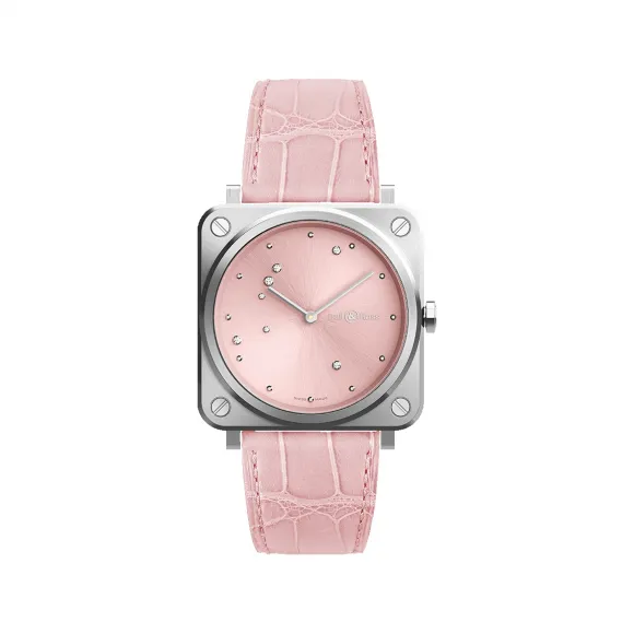 柏莱士/Bell&ross Instruments 系列 39MM 磨砂抛光精钢 石英机芯 男表 BRS-EP-ST-SCR