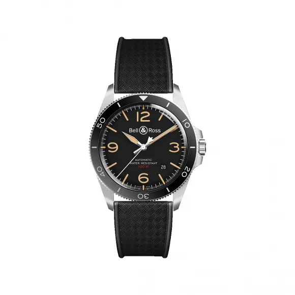 柏莱士/Bell&ross vintage 系列 41MM 磨砂抛光精钢 自动机械机芯 男表 BRV292-HER-ST-SRB