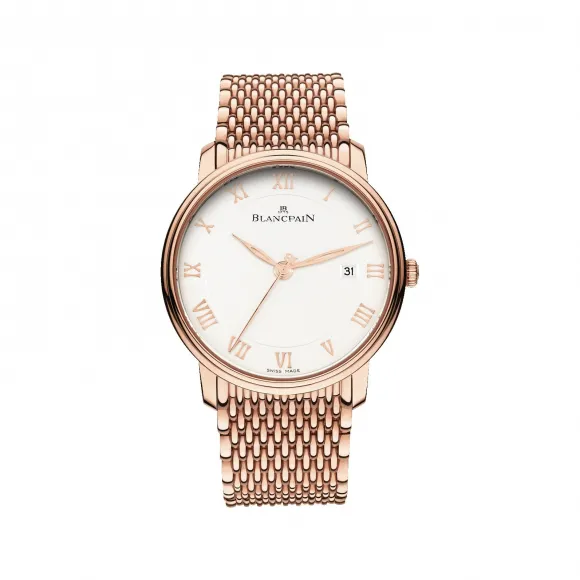 宝珀/Blancpain Villeret系列 红金表壳 自动机械机芯 男表 6651-3642-MMB