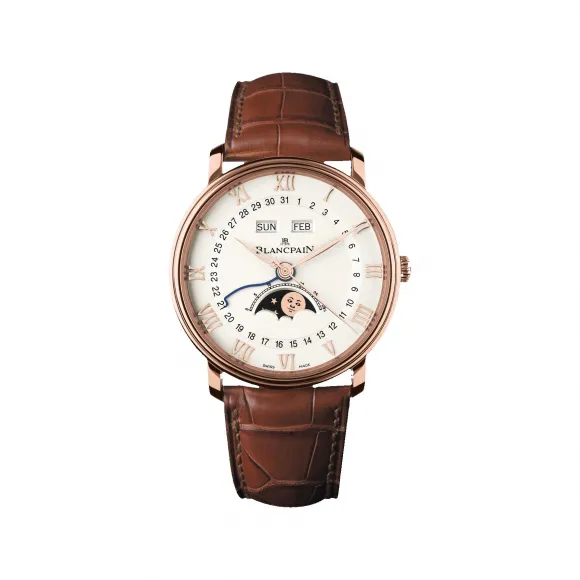 宝珀/Blancpain Villeret系列 红金表壳 自动机械机芯 男表 6654-3642-55B