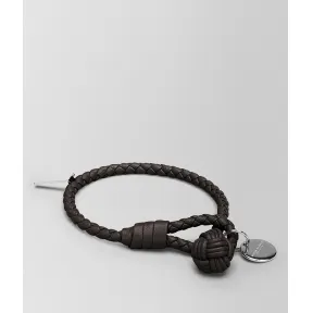 葆蝶家/Bottega Veneta 深咖啡色编织小羊皮手链 114095V001D2006