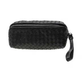 葆蝶家/Bottega Veneta  黑色 羊皮 化妆包 292510-V001N-1000