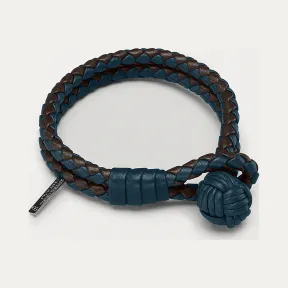 葆蝶家/Bottega Veneta INTRECCIATO编织小羊皮双色手链 591898V395B3141