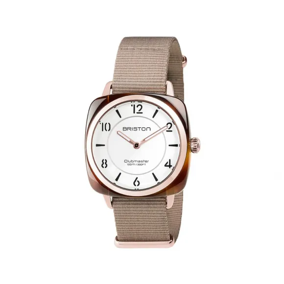 布里斯顿/briston 36 x 36 MM 醋酸酯 玳瑁纹 石英机芯 男表 17536.PRA.T.2.NT