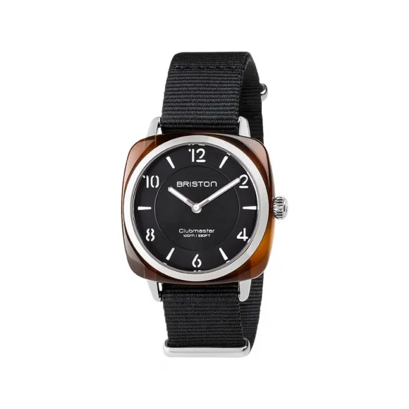 布里斯顿/briston 36 x 36 MM 醋酸酯 玳瑁纹 石英机芯 男表 17536.SA.T.1.NB