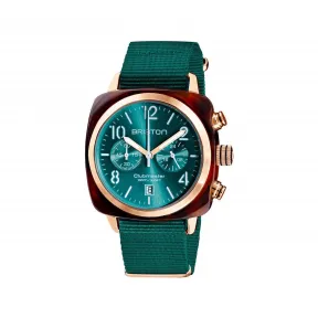 布里斯顿/briston 40 x 40 MM 醋酸酯 玳瑁纹 石英机芯 男表 19140.PRA.T.27.NE-1