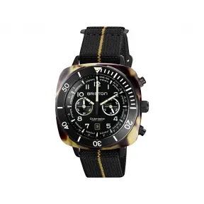 布里斯顿/briston 44 x 44 MM 醋酸酯 玳瑁纹 哑光 石英机芯 男表 23144.PBAM.TS.5.EBK