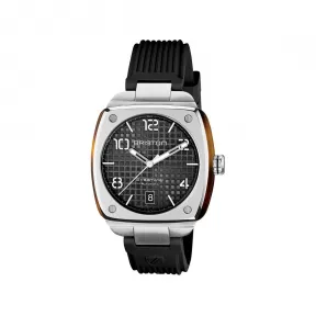 布里斯顿/briston 40 x 40 MM 醋酸酯 玳瑁纹和 拉丝钢表圈 自动机械机芯 男表 23640.S.T.1