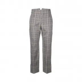 布内罗·古奇拉利/Brunello Cucinelli 格纹卷边九分裤 MP519P7027C2547