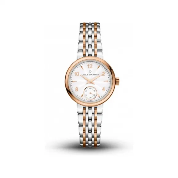 宝齐莱/Carl F. Bucherer 爱德玛尔系列 精钢/18k玫瑰金 手动机械机芯 女表 00.10317.07.26.21
