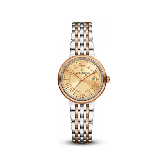 宝齐莱/Carl F. Bucherer 爱德玛尔 精钢 18K 玫瑰金 28MM 自动机械机芯 女表 00.10320.07.45.21