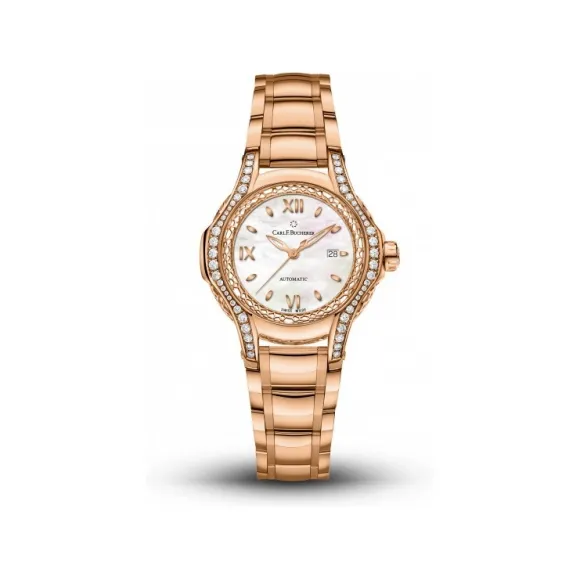 宝齐莱/Carl F. Bucherer 白蒂诗系列 18K玫瑰金 自动机械机芯 女表 00.10580.03.75.31.01