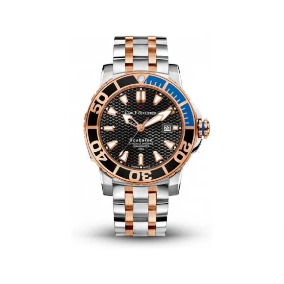 宝齐莱/Carl F. Bucherer 柏拉维系列 18K玫瑰金配精钢 自动机械机芯 男表 00.10632.24.33.21