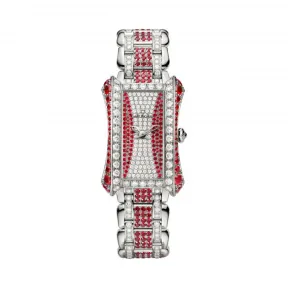 宝齐莱/Carl F. Bucherer 雅丽嘉系列 18k白金镶钻宝石 石英机芯 女表 00.10702.02.90.23