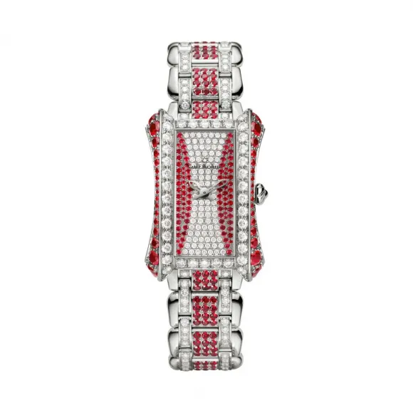 宝齐莱/Carl F. Bucherer 雅丽嘉系列 18k白金镶钻宝石 石英机芯 女表 00.10702.02.90.23