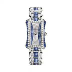 宝齐莱/Carl F. Bucherer 雅丽嘉系列 18k白金镶钻宝石 石英机芯 女表 00.10702.02.90.24