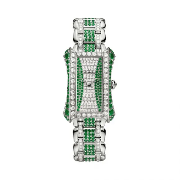 宝齐莱/Carl F. Bucherer 雅丽嘉系列 18k白金镶钻宝石 石英机芯 女表 00.10702.02.90.26