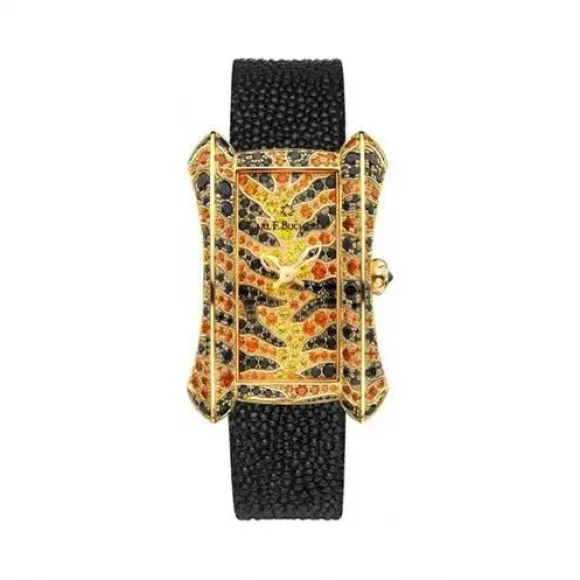 宝齐莱/Carl F. Bucherer 雅丽嘉系列 18k黄金 石英机芯 女表 00.10706.01.99.12