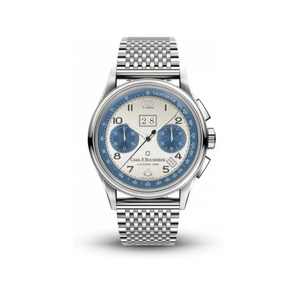 宝齐莱/Carl F. Bucherer 传承系列 年历双盘计时码表琉森特别版 精钢 41MM 自动机械机芯 男表 00.10803.08.12.22