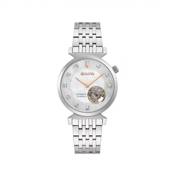 宝路华/Bulova Regatta系列 32.00 MM 不锈钢 自动机械机芯 女表 96P222