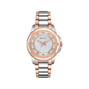 宝路华/Bulova Classic 系列 32 mm 间玫瑰金色不锈钢  女表 98P134