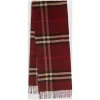 博百利/Burberry 女士 经典格纹羊绒围巾 (深红色格纹)  38267541