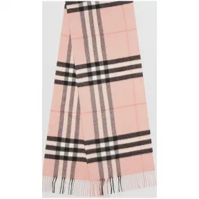 博百利/Burberry 男士 经典格纹羊绒围巾 (灰玫瑰色)  39941331