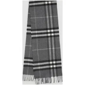 博百利/Burberry 女士 经典格纹羊绒围巾 (中灰色)  39942071