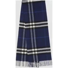 博百利/Burberry 女士 经典格纹羊绒围巾 (靛蓝)  39943061
