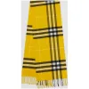博百利/Burberry 男士 经典格纹羊绒围巾 (金雀花黄)  40305011