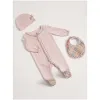 博百利/Burberry 儿童用品 格纹棉质三件套婴儿礼品套装 (蜜粉红) - 童装  40605951