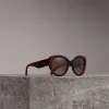 博百利/Burberry 女士 圆弧框太阳眼镜 (勃艮第酒红色) 40612081