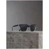 博百利/Burberry 男士 方框太阳眼镜 (黑色) - 男士  40612121