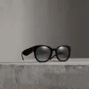 博百利/Burberry 女士 圆弧框太阳眼镜 (黑色) 40665591