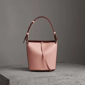 博百利/Burberry 女士 The Bucket - 小号皮革水桶包 (浅烟熏玫瑰色) 40732811