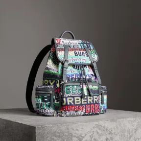 博百利/Burberry  The Rucksack - 大号徽标印花军旅背包 (黄色)  40743761