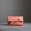 博百利/Burberry 女士 中号别针装饰皮革手拿包 (亮珊瑚粉红) 40759301