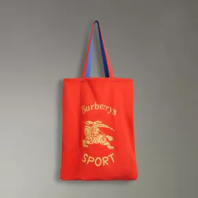 博百利/Burberry  大号典藏徽标平织购物袋 (罂粟红)  40772041