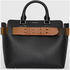 博百利/Burberry 女士 The Belt - 小号皮革贝尔特包 (黑色) 40785781