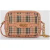 博百利/Burberry 女士 1983 格纹链环相机包 (蜜桃色) 40798811