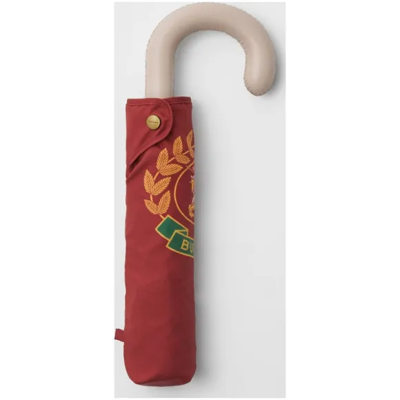 博百利/Burberry  徽章印花折叠雨伞 (深红色)  40800981